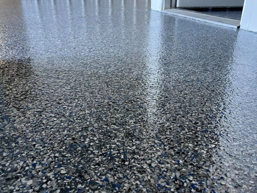 Full flake epoxy garage floor system